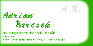 adrian marcsek business card
