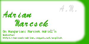 adrian marcsek business card